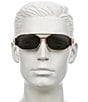 Versace Men's VE2287 58mm Navigator Sunglasses, Color:Gold/Dark Grey - Image 6