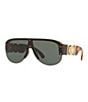 Color:Havana - Image 1 - Men's Ve4391 Shield 48mm Sunglasses
