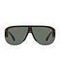 Color:Havana - Image 2 - Men's Ve4391 Shield 48mm Sunglasses