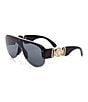 Color:Black - Image 1 - Men's Ve4391 Shield 48mm Sunglasses