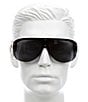 Color:Black - Image 2 - Men's Ve4391 Shield 48mm Sunglasses