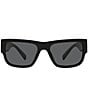 Color:Black - Image 2 - Men's Ve4406 56mm Rectangle Sunglasses