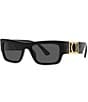 Color:Black - Image 1 - Men's Ve4416u Rectangular 53mm Sunglasses