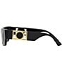 Color:Black - Image 3 - Men's Ve4416u Rectangular 53mm Sunglasses