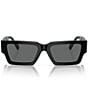 Versace Men's VE4459F54-X 54mm Rectangle Sunglasses, Color:Black - Image 2