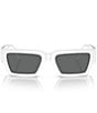 Color:White - Image 2 - Men's VE4459F54-X 54mm Rectangle Sunglasses