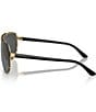 Versace Men's VE214040 Shield Sunglasses, Color:Gold/Black - Image 3