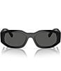 Color:Black - Image 2 - Rectangular Slim Sunglasses