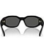 Color:Black - Image 4 - Rectangular Slim Sunglasses