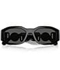 Color:Black - Image 5 - Rectangular Slim Sunglasses