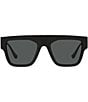 Color:Black - Image 2 - Rock Icon 90's Logo Sunglasses
