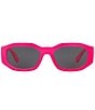 Color:Fuchsia/Grey - Image 2 - Unisex Biggie 53mm Sunglasses