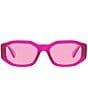 Color:Fuchsia/Pink - Image 2 - Unisex Biggie 53mm Sunglasses