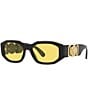 Color:Black Yellow - Image 1 - Unisex Biggie 53mm Sunglasses