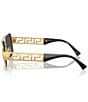 Versace Unisex Greca 61mm Navigator Sunglasses, Color:Gold - Image 3