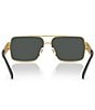 Versace Unisex Greca 61mm Navigator Sunglasses, Color:Gold - Image 4