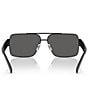 Versace Unisex Greca 61mm Navigator Sunglasses, Color:Black - Image 4
