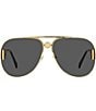 Color:Gold - Image 2 - Unisex Ve2255 63mm Aviator Sunglasses