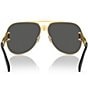 Color:Gold - Image 4 - Unisex Ve2255 63mm Aviator Sunglasses