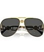 Color:Gold - Image 5 - Unisex Ve2255 63mm Aviator Sunglasses