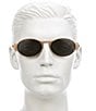 Color:Dark Grey/Gold - Image 3 - Unisex VE2264 56mm Oval Sunglasses