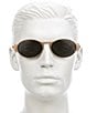 Versace Unisex VE2264 56mm Oval Sunglasses, Color:Dark Grey/Gold - Image 3