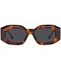 Color:Havana - Image 2 - Unisex Ve4425u 54mm Rectangle Sunglasses