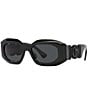 Versace Unisex VE4425U 54mm Rectangle Sunglasses, Color:Dark Grey - Image 1