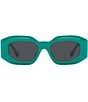 Color:Turquoise - Image 2 - Unisex Ve4425u 54mm Rectangle Sunglasses
