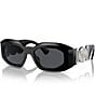 Color:Black Grey - Image 1 - Unisex Ve4425u Maxi Biggie Rectangle Sunglasses