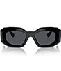 Color:Black Grey - Image 2 - Unisex Ve4425u Maxi Biggie Rectangle Sunglasses