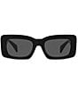 Color:Black - Image 2 - Unisex VE4444u Greca 54mm Rectangle Sunglasses