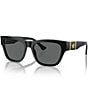 Color:Black - Image 1 - Unisex Ve4457f 55mm Solid Square Sunglasses