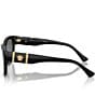 Color:Black - Image 4 - Unisex Ve4457f 55mm Solid Square Sunglasses
