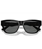 Color:Black - Image 5 - Unisex Ve4457f 55mm Solid Square Sunglasses