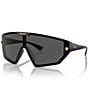 Color:Black - Image 1 - Unisex VE4461 Shield Sunglasses