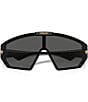 Color:Black - Image 5 - Unisex VE4461 Shield Sunglasses