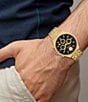 Color:Gold - Image 4 - Versus Versace Men's Colonne Chronograph Gold Stainless Steel Bracelet Watch