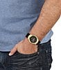Color:Black - Image 4 - Versus Versace Men's Echo Park Multifunction Black Leather Watch