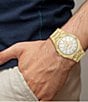 Color:Gold - Image 4 - Versus Versace Men's Echo Park Multifunction Gold Stainless Steel Bracelet Watch