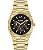 Color:Gold - Image 1 - Versus Versace Men's Echo Park Multifunction Gold Stainless Steel Black Bracelet Watch