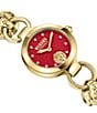Color:Gold - Image 3 - Versus Versace Women's Broadwood Petite Analog Red Dial Gold Stainless Steel Bracelet Watch