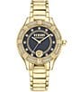 Color:Gold - Image 1 - Versus Versace Women's Canton Road Crystal Analog Gold Stainless Steel Blue Bracelet Watch