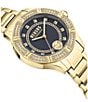 Color:Gold - Image 2 - Versus Versace Women's Canton Road Crystal Analog Gold Stainless Steel Blue Bracelet Watch
