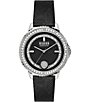 Color:Black - Image 1 - Versus Versace Women's Montorgueil Quartz Analog Leather Strap Watch