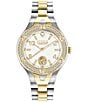 Color:Two Tone - Image 1 - Versus Versace Women's Vittoria Crystal Analog Two Tone Stainless Steel Bracelet Watch