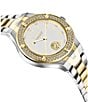 Color:Two Tone - Image 2 - Versus Versace Women's Vittoria Crystal Analog Two Tone Stainless Steel Bracelet Watch