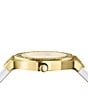 Color:White - Image 2 - Versus Versace Women's Vittoria Crystal Analog White Leather Strap Watch