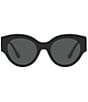 Color:Black - Image 2 - Women's Vintage Crystals Round Sunglasses