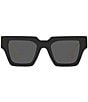 Color:Dark Grey - Image 2 - Women's 50mm Square Sunglasses